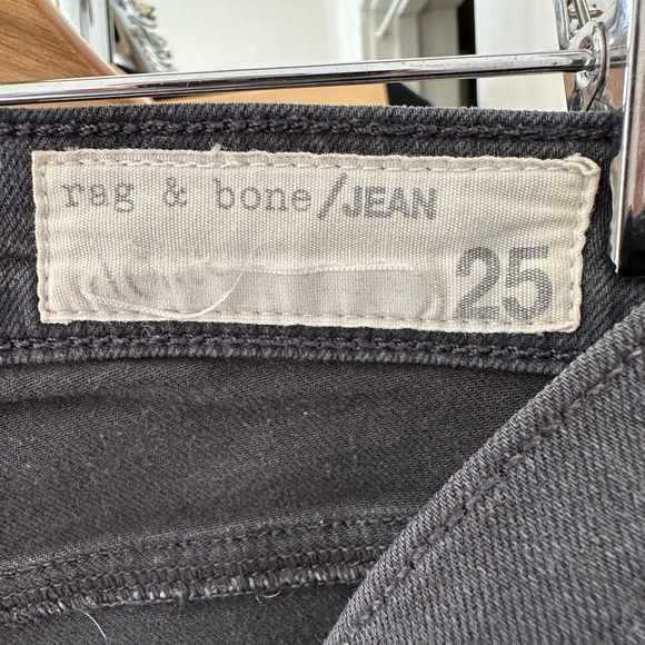 Rag & Bone The Skinny Distressed in Charcoal Gray Jeans Size 25 - Picture 13 of 15